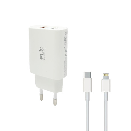 CARREG. PLC P/IPHONE USB+TIP.C 20W